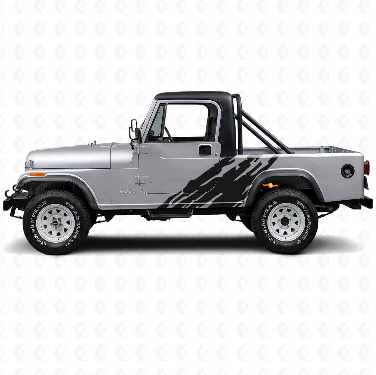 Mud Splash Graphic Side Vinyl Decal for Jeep CJ-8 Scrambler 1981-1986