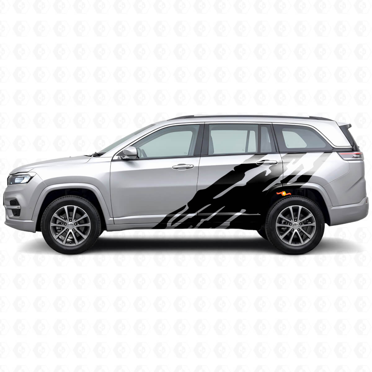 Mud Splash Graphic Side Vinyl Decal for Jeep Commander Meridian 2021+