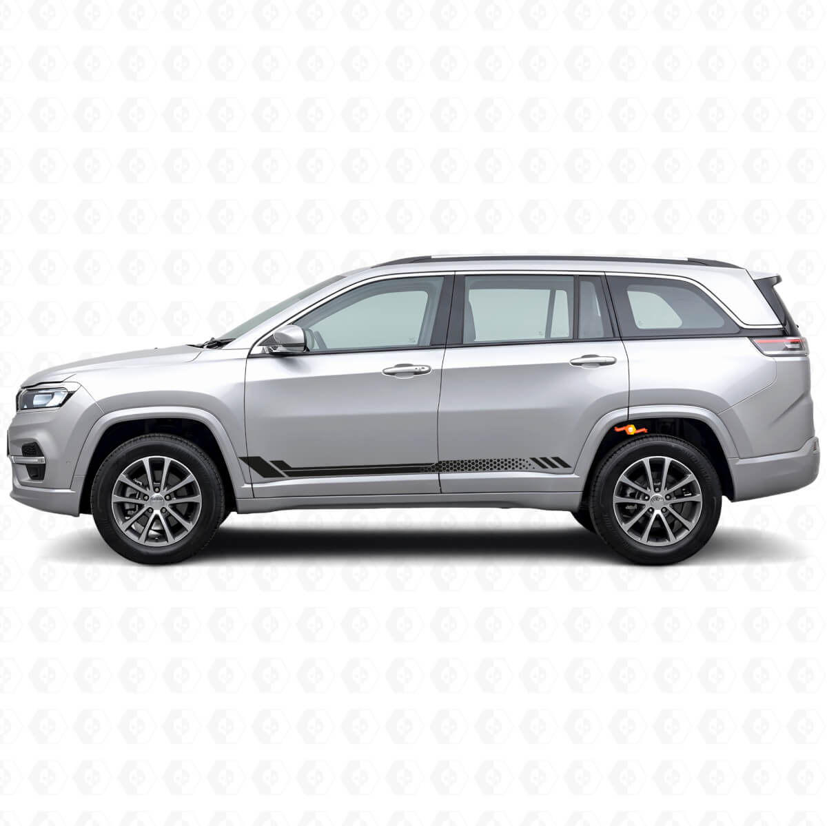Honeycomb Stripes Side Vinyl Decal for Jeep Commander Meridian 2021+