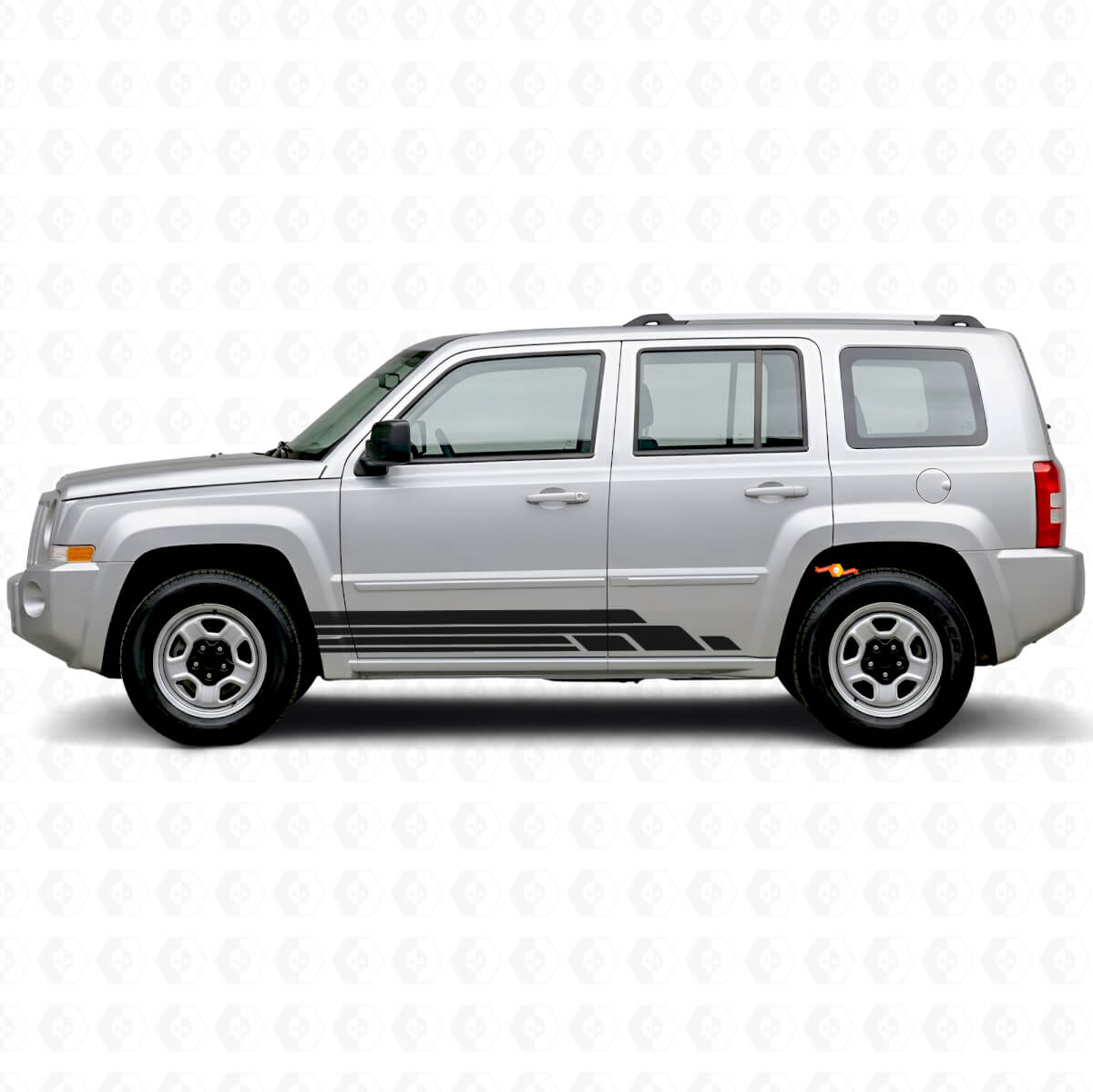 Curved Stripes Side Vinyl Decal Kit for Jeep Patriot 2007-2017