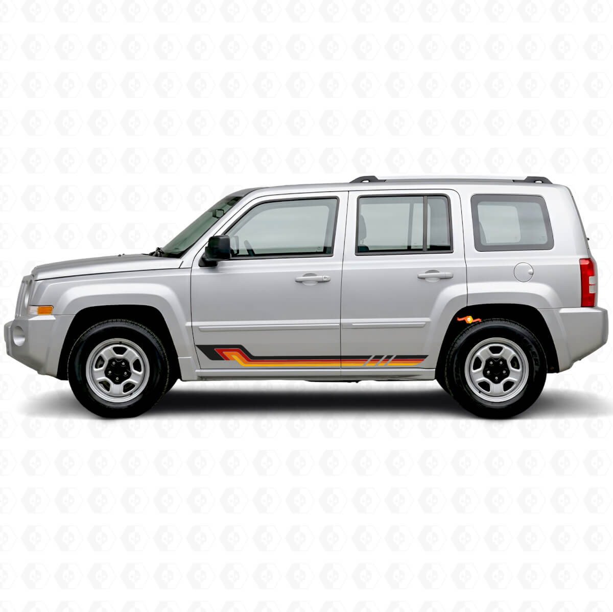 Vintage Style Side Stripes Vinyl Decal for Jeep Patriot 2007-2017