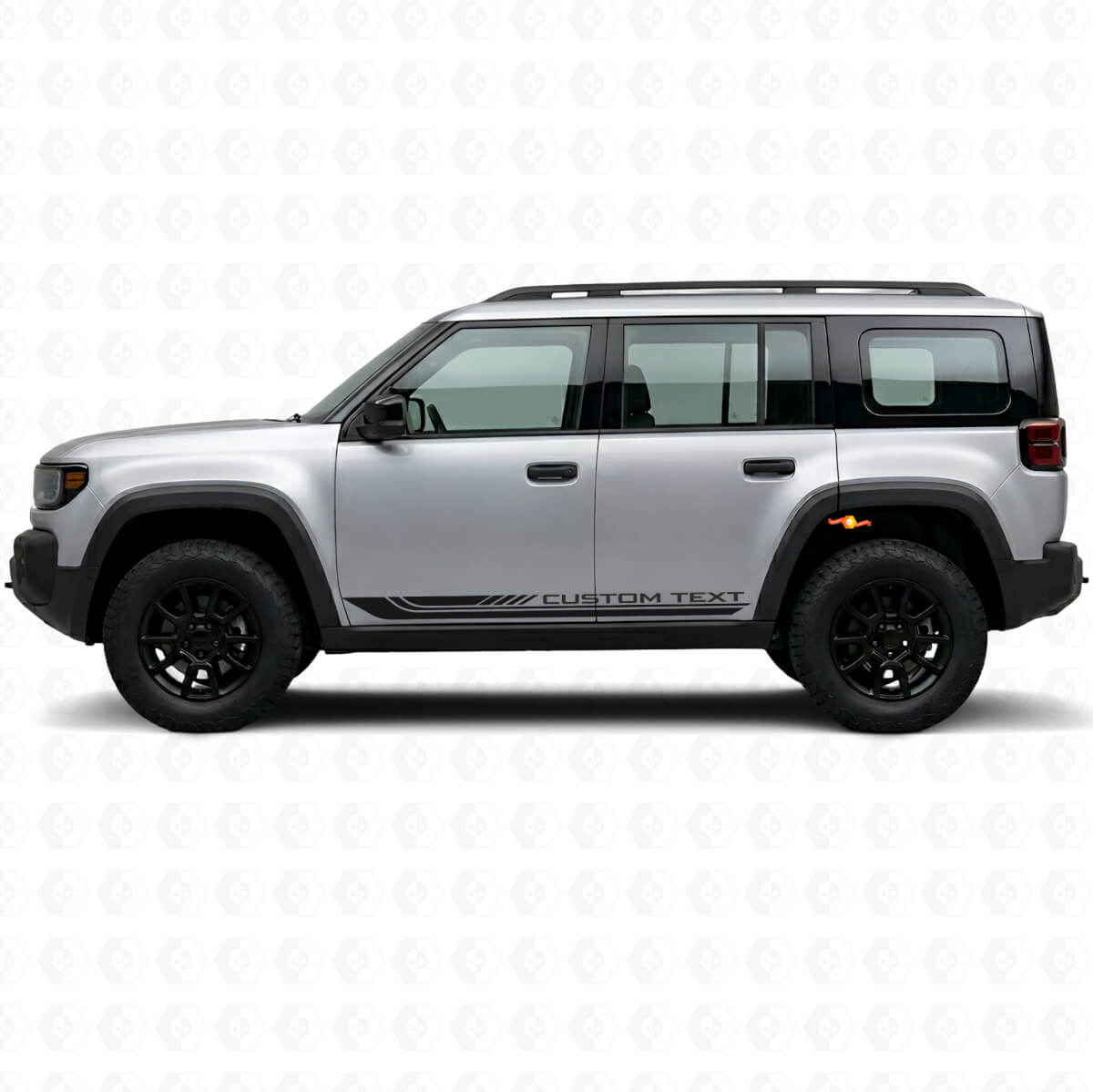 Checkered Curved Side Stripes Vinyl Decal for Jeep Recon 2026+