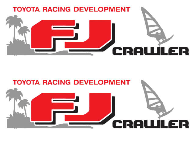 FJ Crawler Side Vinyl Decal Pair for Toyota FJ Cruiser