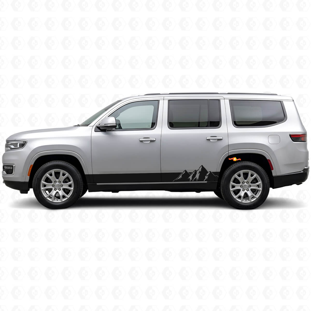 Mountains Wide Stripes Side Vinyl Decal for Jeep Wagoneer 2022+