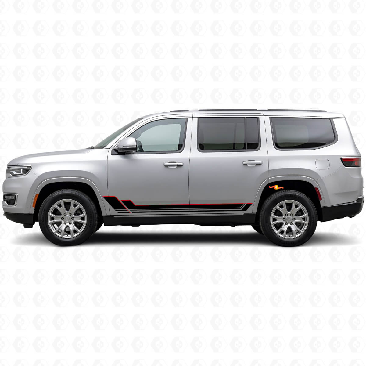 Twin Stripes Rocker Panel Vinyl Decal for Jeep Wagoneer 2022+