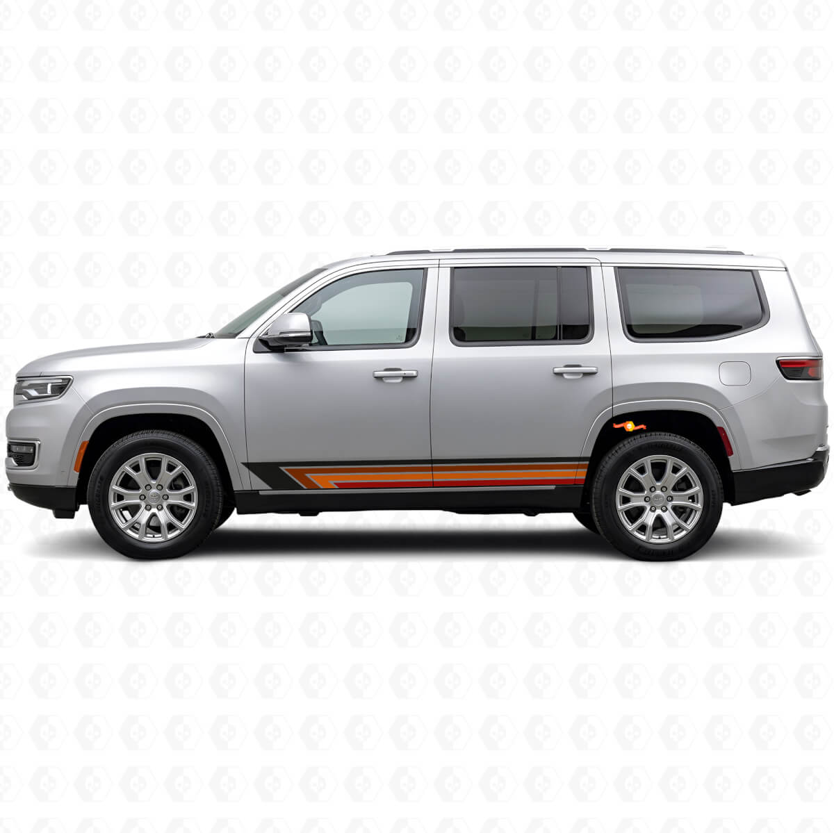 Vintage Straight Stripes Side Vinyl Decal for Jeep Wagoneer 2022+