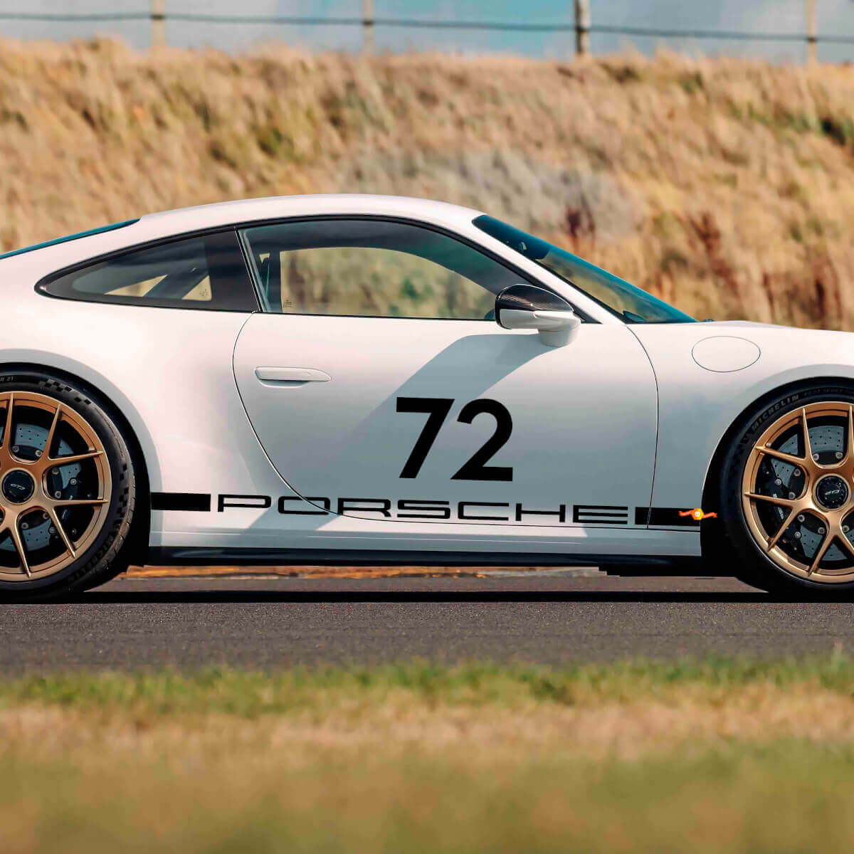 72 Racing Style Side Vinyl Decal 2 for Porsche 911 GT3
