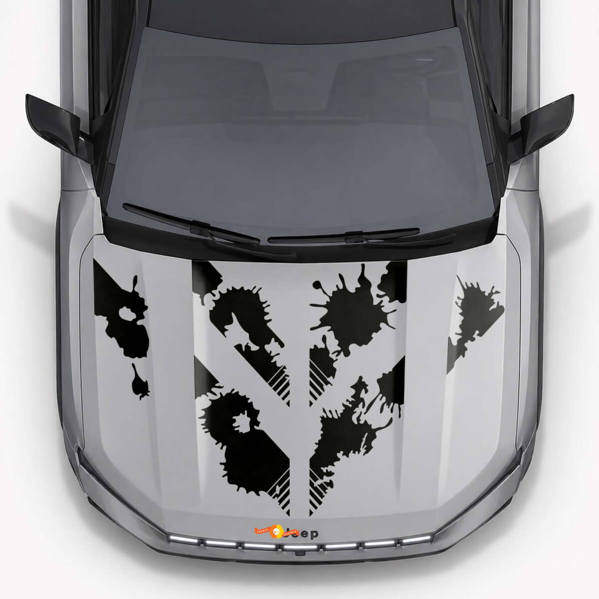 Mud Splash Style Hood Vinyl Decal for Jeep Compass 2026