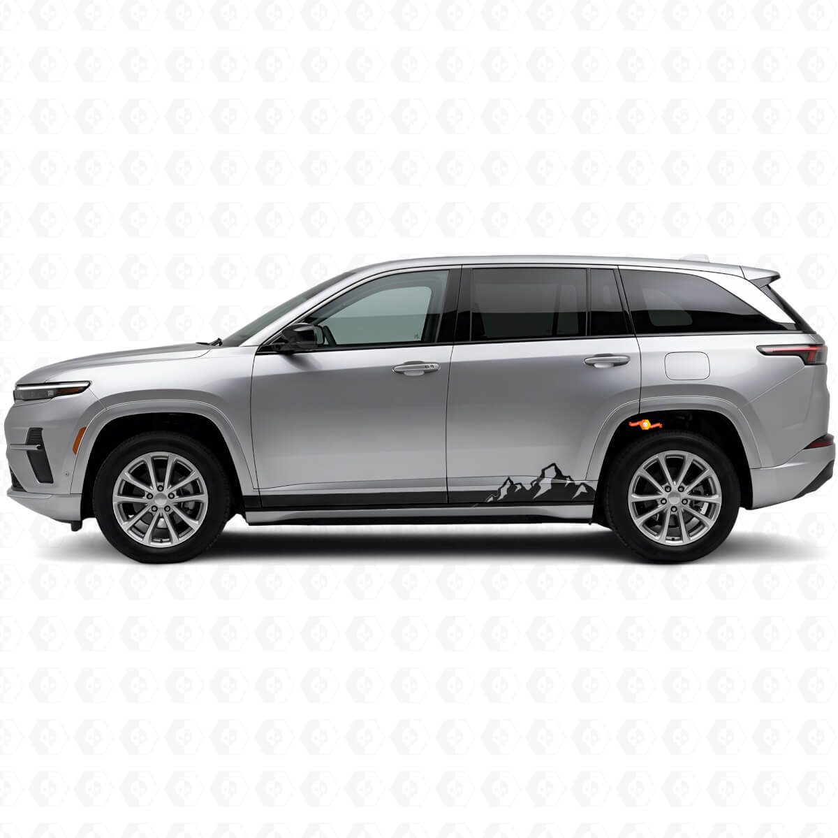 Mountains Thin Stripes Side Vinyl Decal for Jeep Wagoneer S 2024+