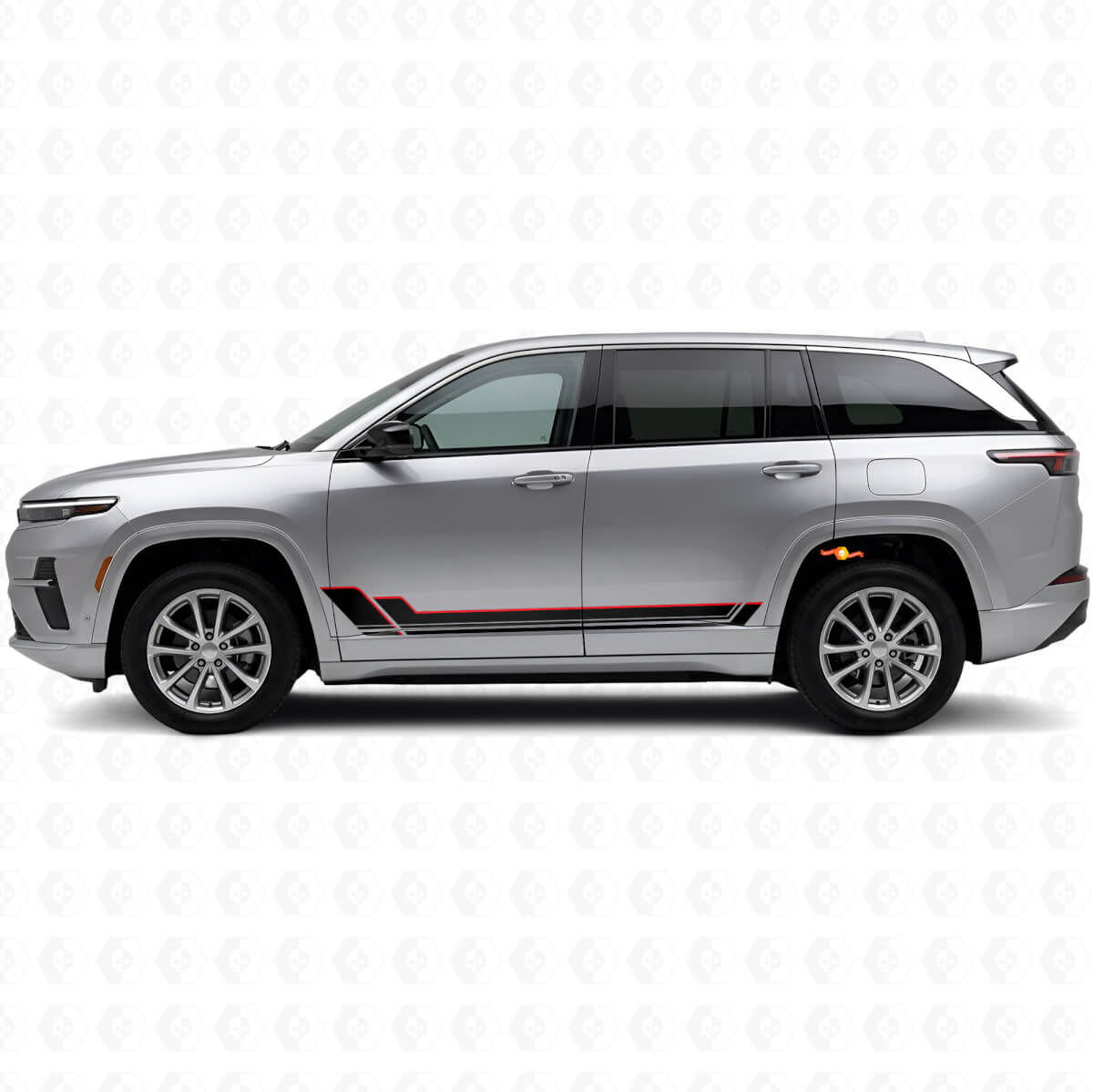Twin Stripes Rocker Panel Vinyl Decal for Jeep Wagoneer S 2024+