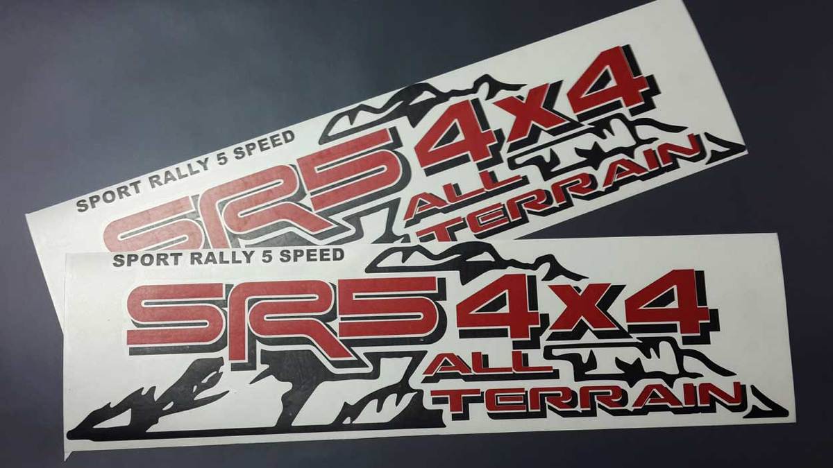 Toyota SR5 4x4 All Terrain Mountain TRD Sport Rallye 5 Vitesses Vinyl Decal Sticker