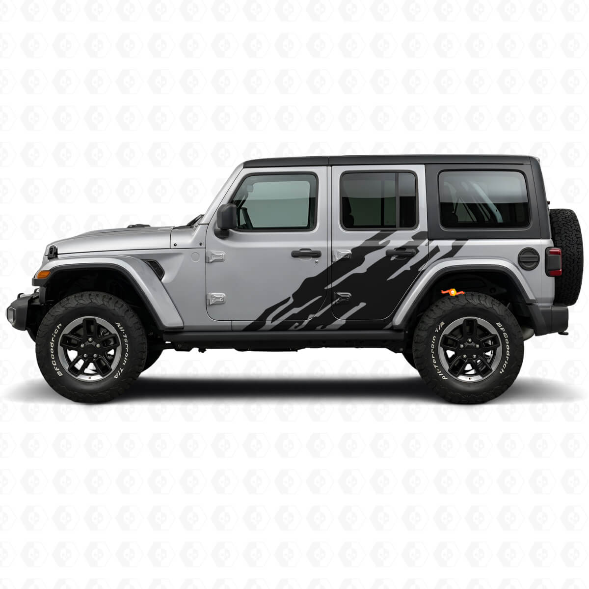 Mud Splash Graphic Side Vinyl Decal for Jeep Wrangler JL 2018+