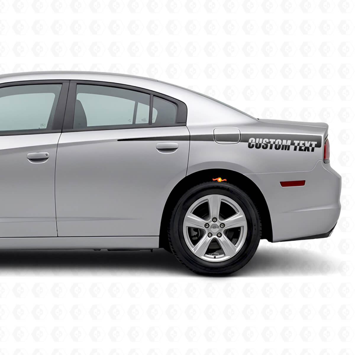 Personal Text Side Stripes Vinyl Decal for Dodge Charger 2011-2014