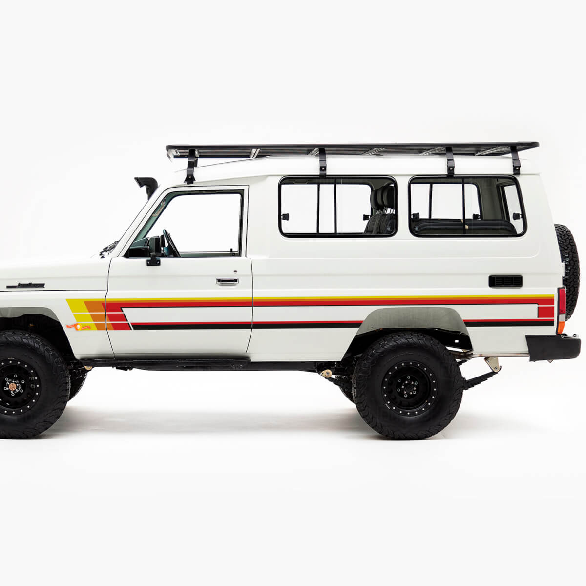 Vintage Style Side Stripes Vinyl Decal Kit For Toyota Land Cruiser J75