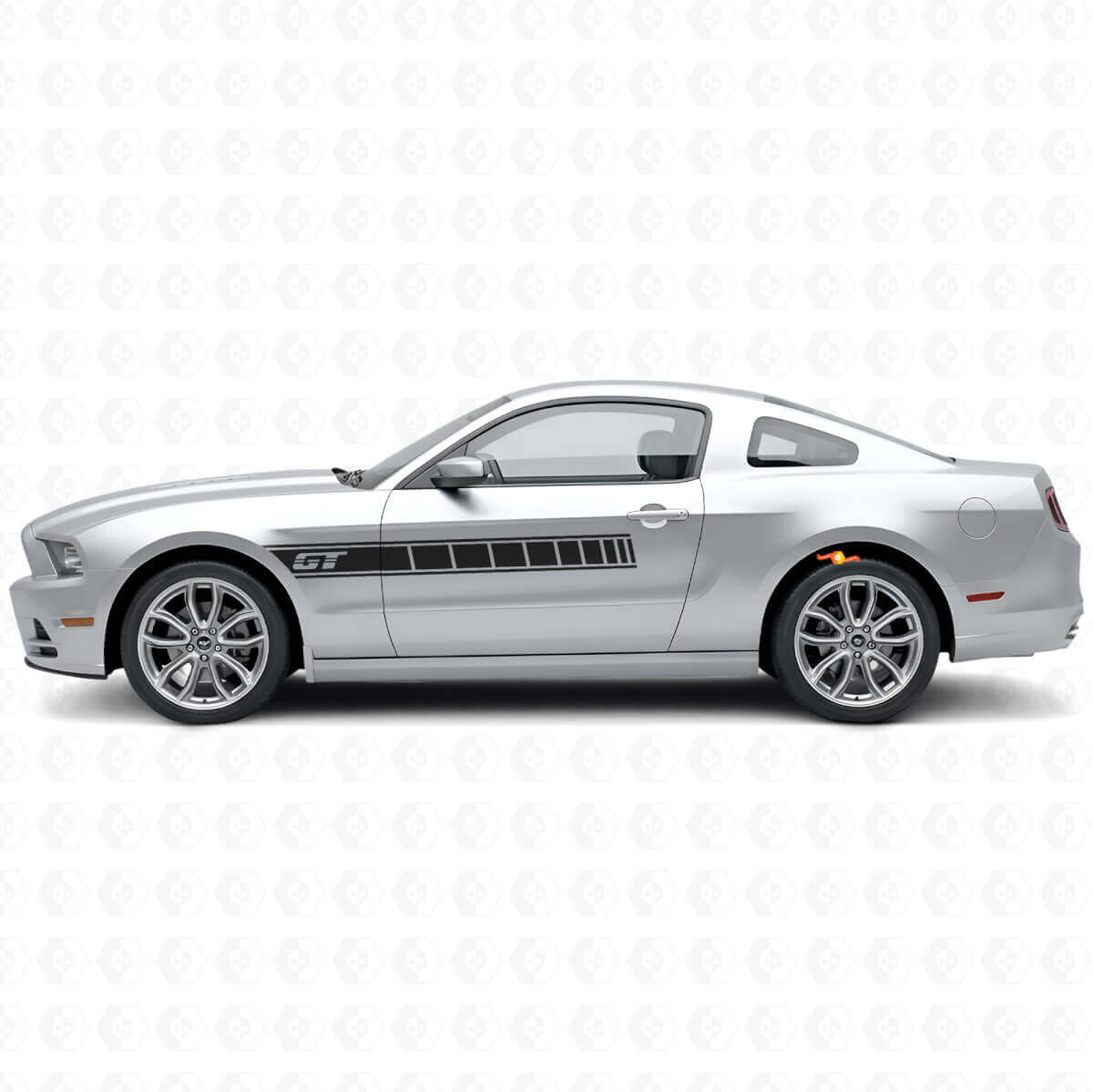 GT Logo Side Stripes Vinyl Decal Kit for Musclecar Musclecarmodel 2010-2014