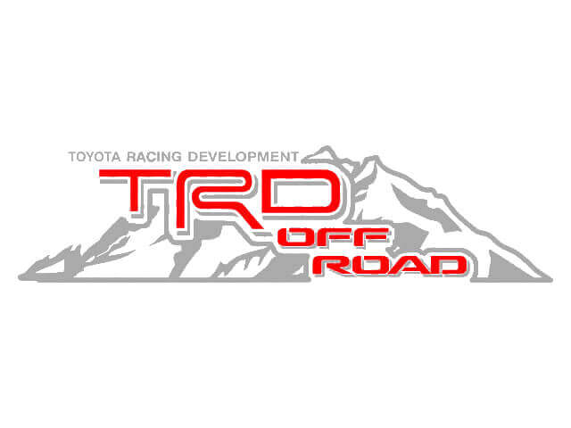 TRD Off Road Mountain Style Side Vinyl Decal Set for Toyota Cars 