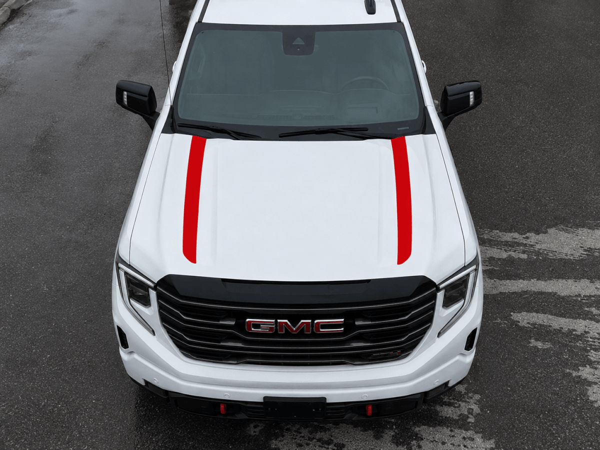 2 Hood Stripes For GMC Sierra 1500 AT4X Vinyl Sticker Decal for GMC Sierra Graphics