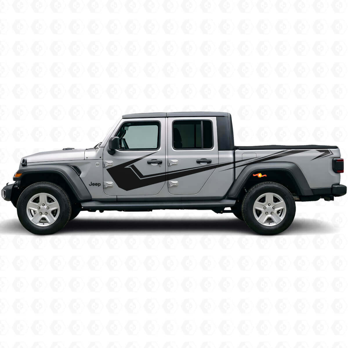 Angular Side Stripes Vinyl Decals Kit for Jeep Gladiator 2020-27