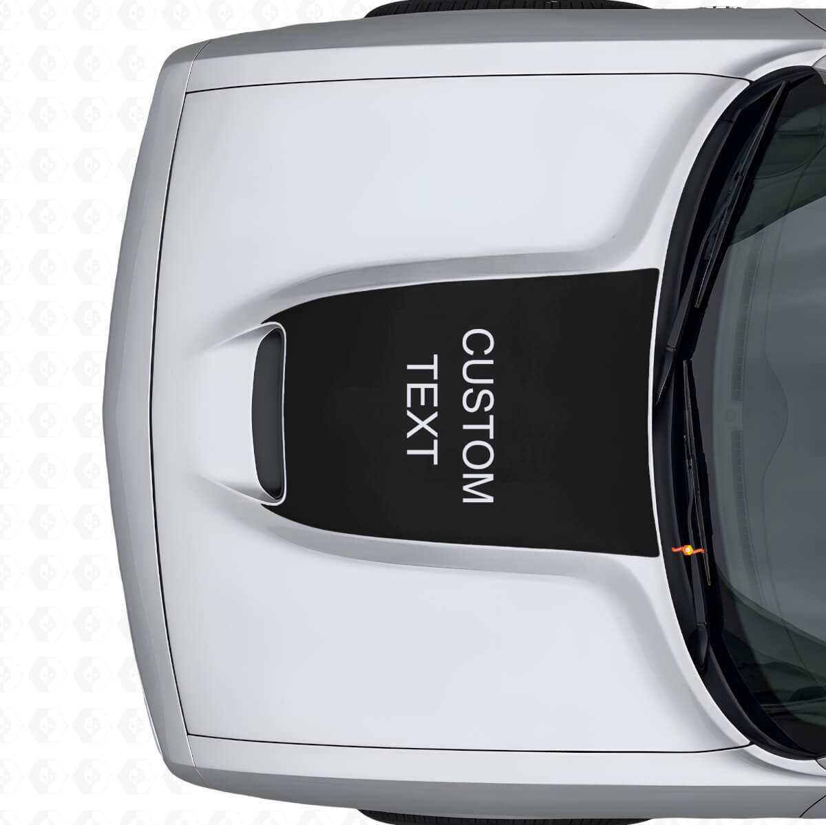 Blackout Custom Lettering Hood Vinyl Decal for Dodge Challenger 2015+