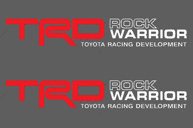 TRD Rock Warrior Side Vinyl Decal Set for Toyota FJ Cruiser