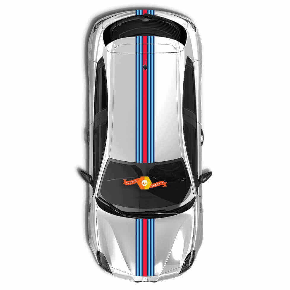 Racing Style Over the Car Stripes Vinyl Decal Kit for Alfa Romeo