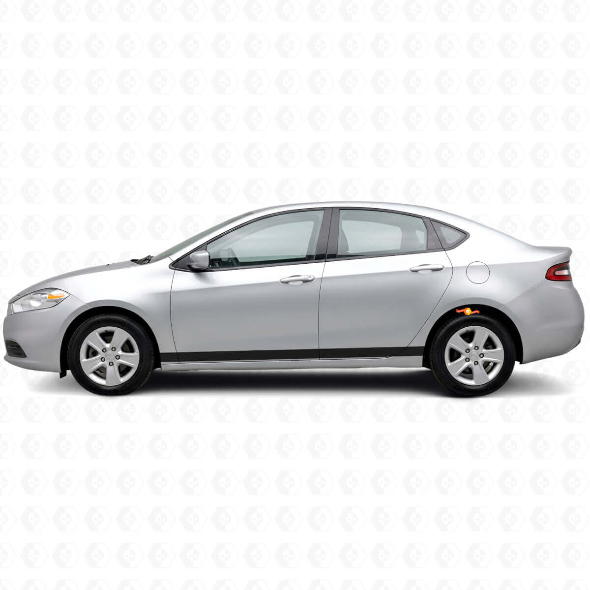 Straight Door Side Stripes Vinyl Decal Kit for Dodge Dart 