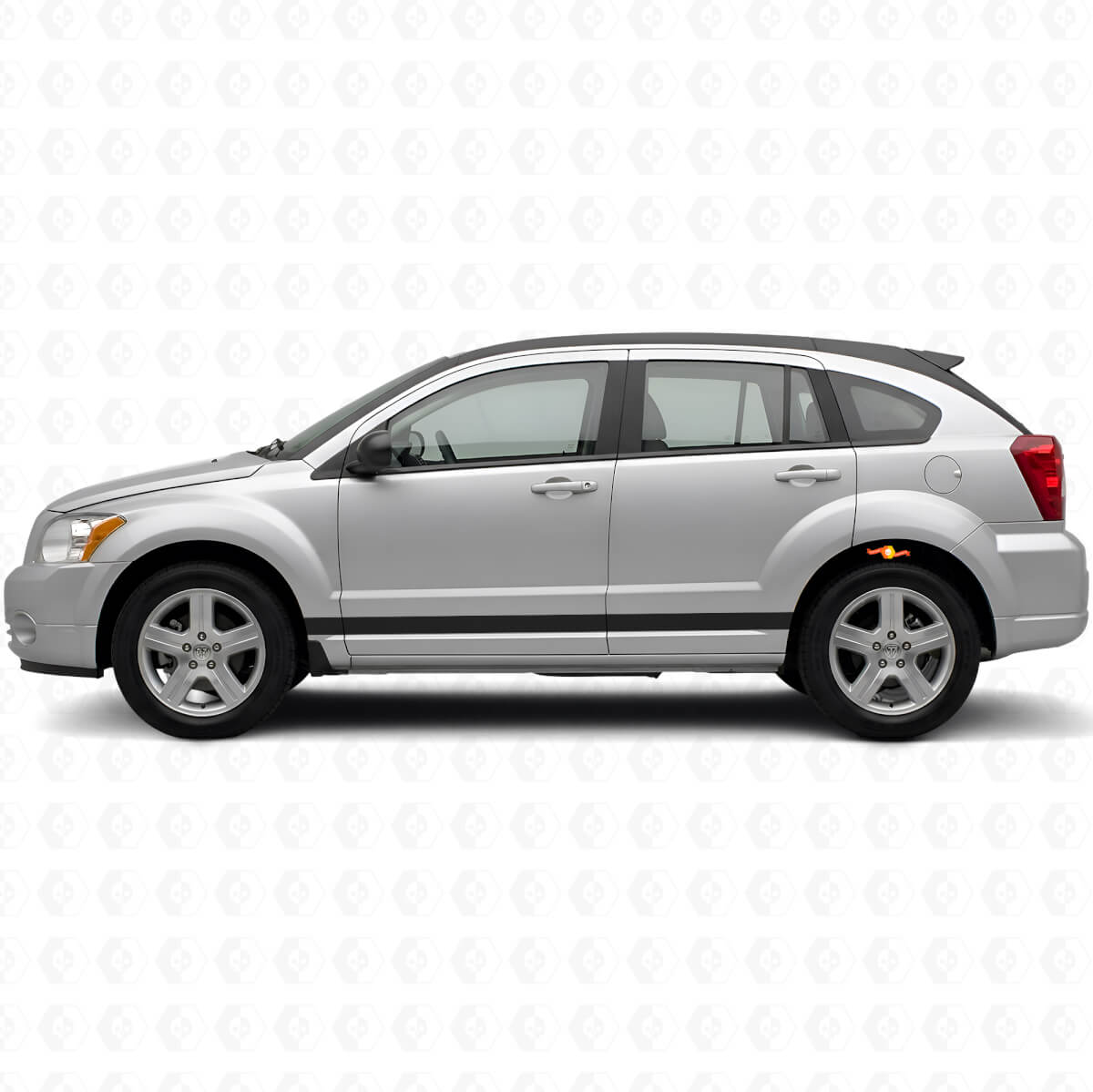 Straight Side Stripes Vinyl Decal Kit for Dodge Caliber 2007+