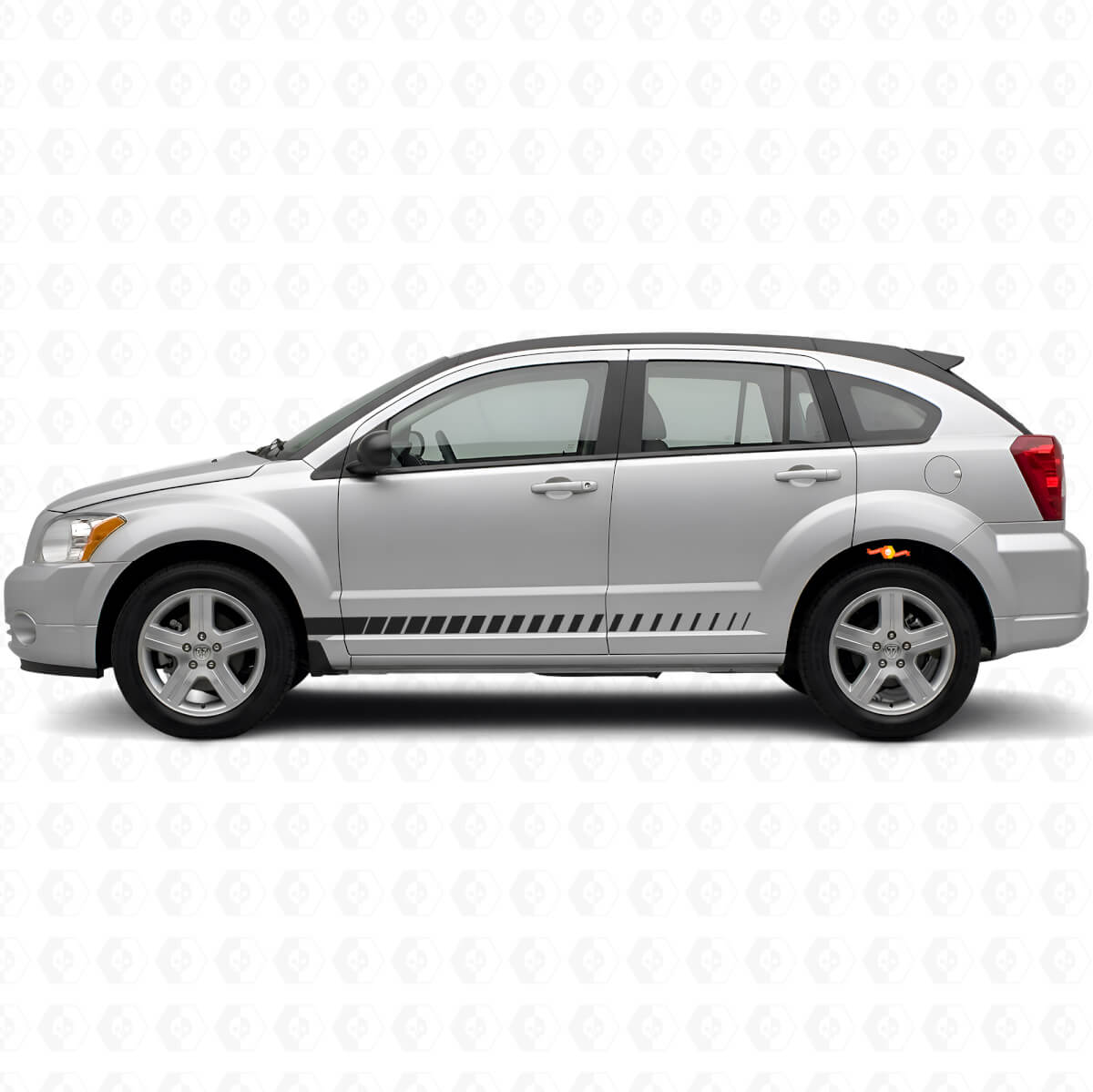 Racing Style Side Stripes Vinyl Decal Kit for Dodge Caliber 2007+