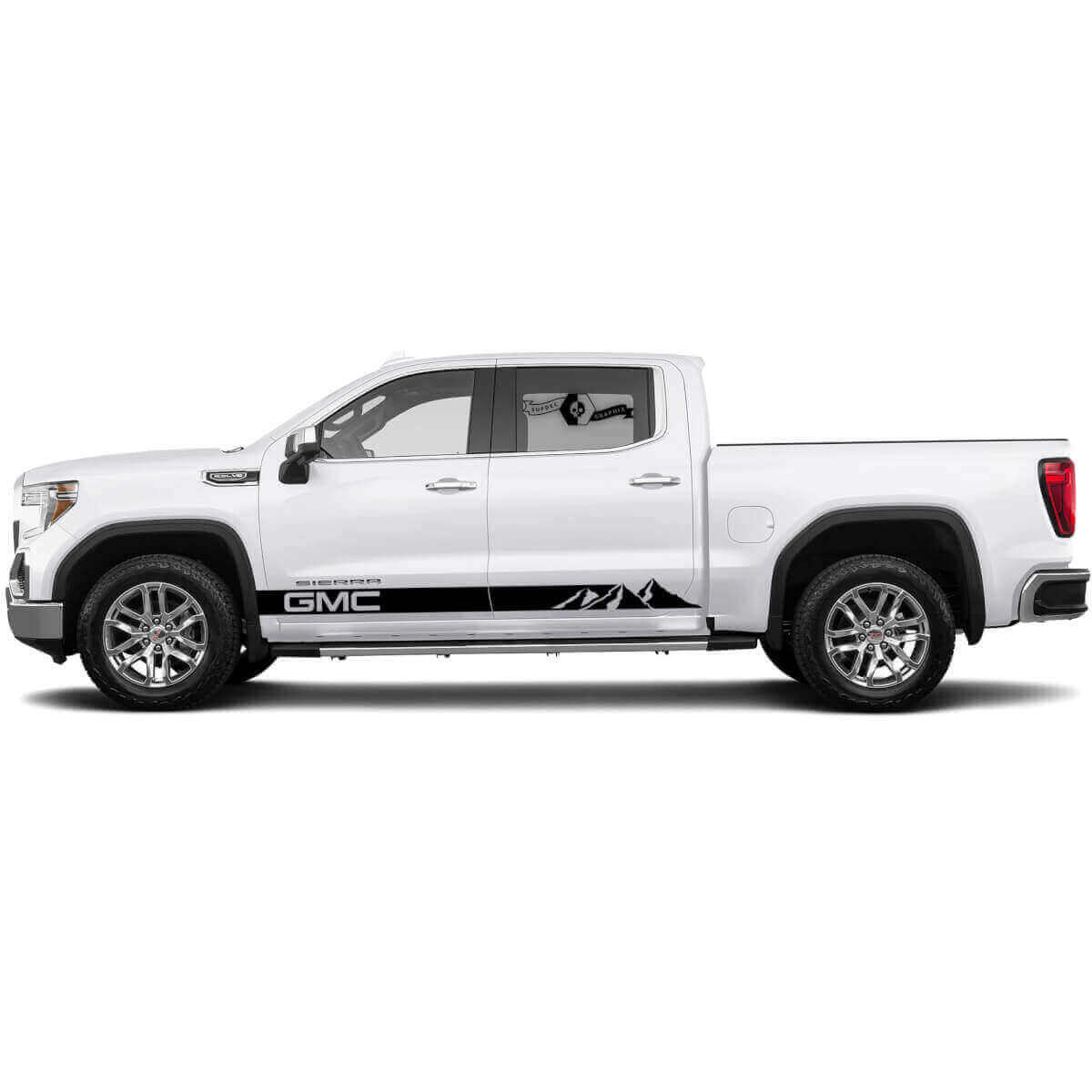 Mountain Style Side Stripes Vinyl Decal Kit for GMC Sierra