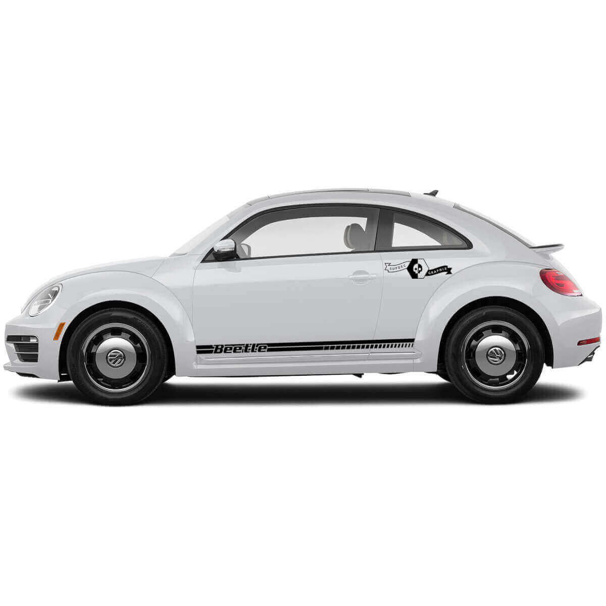 Branded Door Side Stripes Vinyl Decal Kit for Volkswagen Beetle 