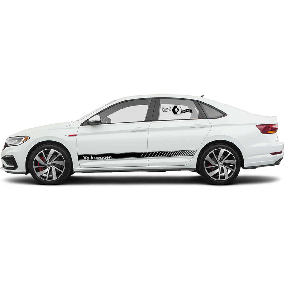 Volkswagen Lettering Side Stripes Vinyl Decal Set for Volkswagen Jetta