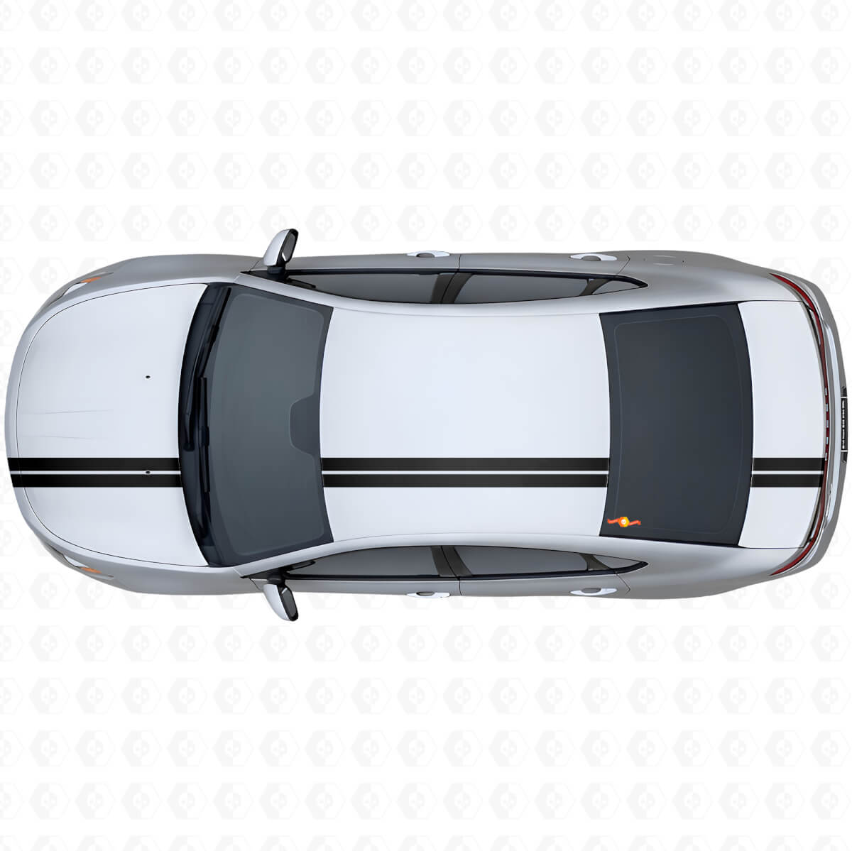 Double Stripes Upper Side Vinyl Decal Kit for Dodge Dart 2013+