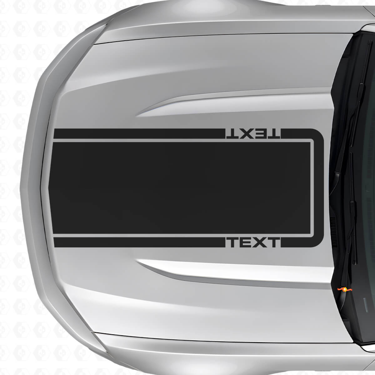 Custom Text Outline Stripe Hood Vinyl Decal for Musclecar Musclecarmodel Mach 1 2010-20