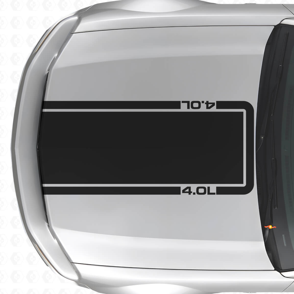 4.0L Hood Outline Stripe Vinyl Decal for Musclecar Musclecarmodel Mach 1 2005-09