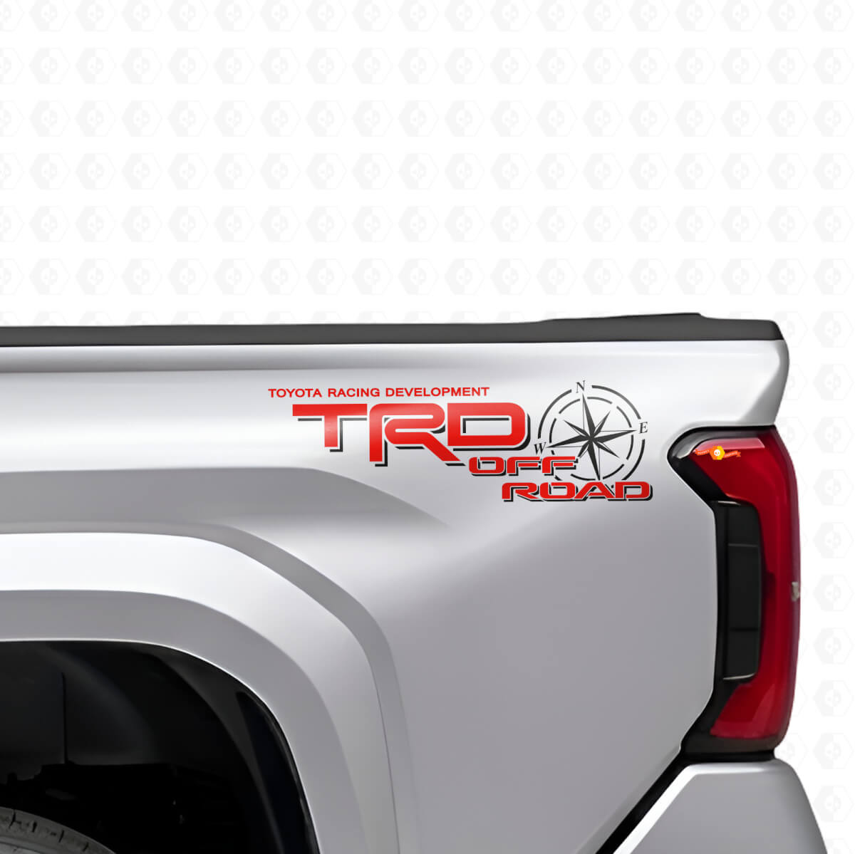 TRD Off Road Compass Side Vinyl Decals for Toyota Tacoma