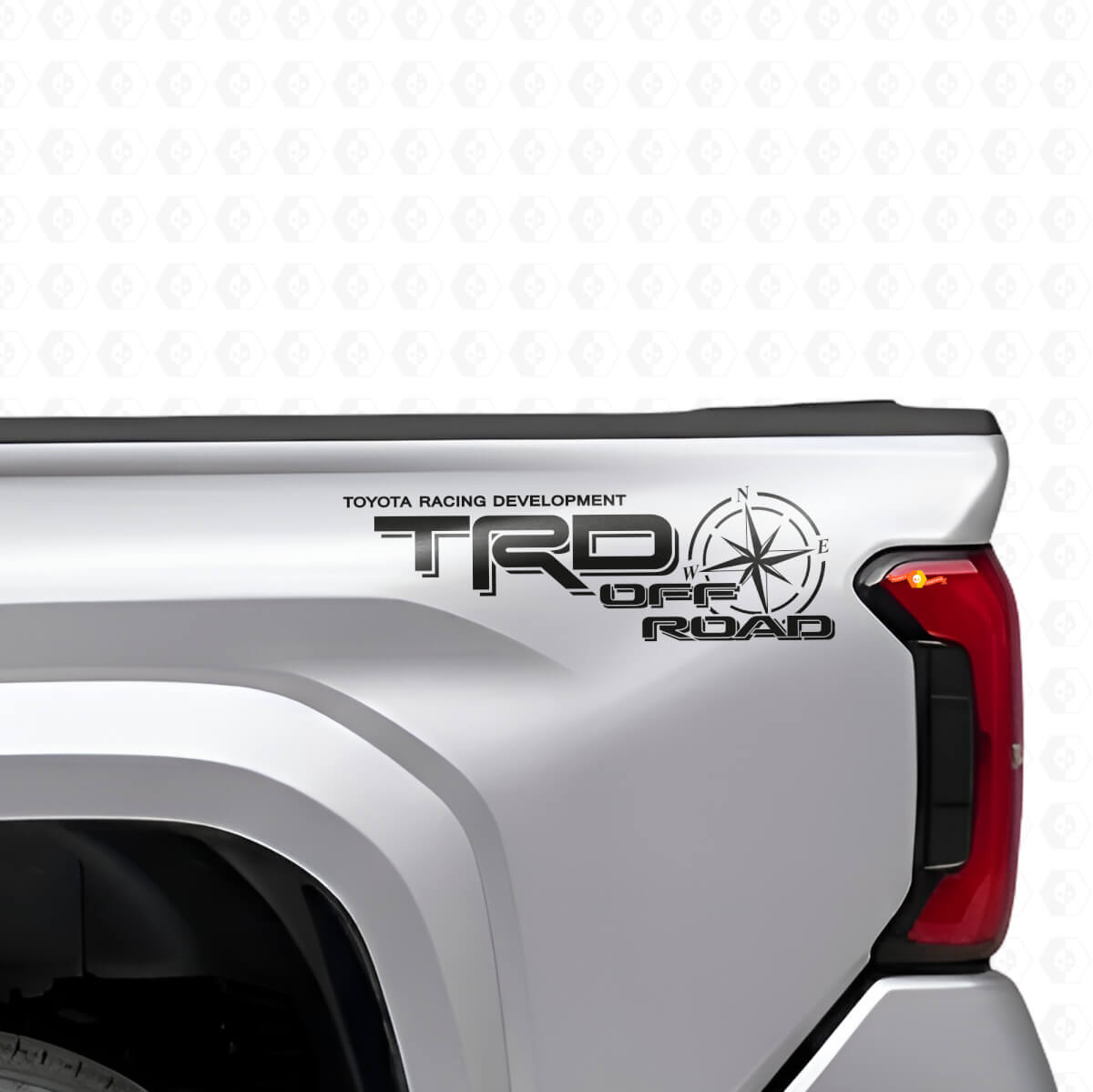 TRD Off Road Compass Bed Side Vinyl Decal Kit for Toyota Tacoma