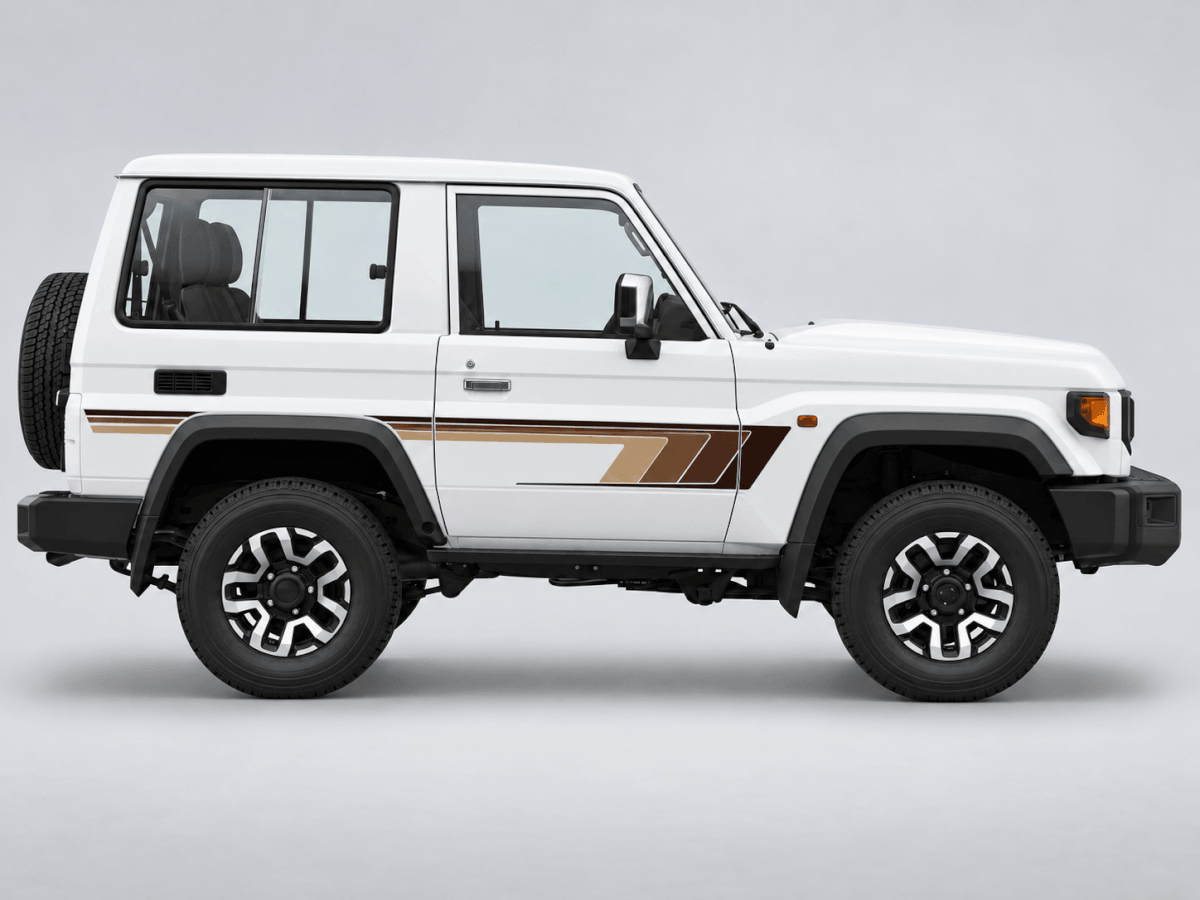 Gradient Side Stripes Vinyl Decal Kit for Toyota Land Cruiser FJ70 Short Wheelbase