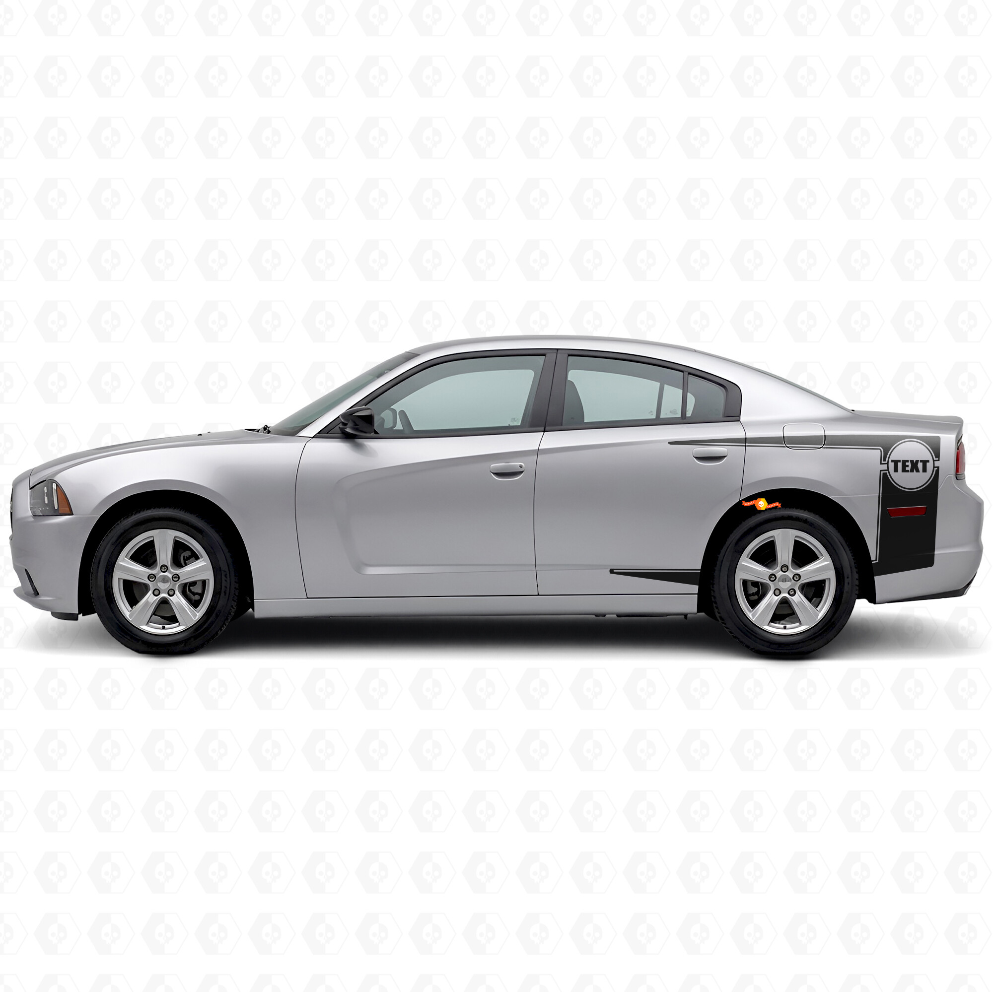 Custom Tail Band Stripes Bedside Vinyl Decal Sticker for Dodge Charger 2011-2014