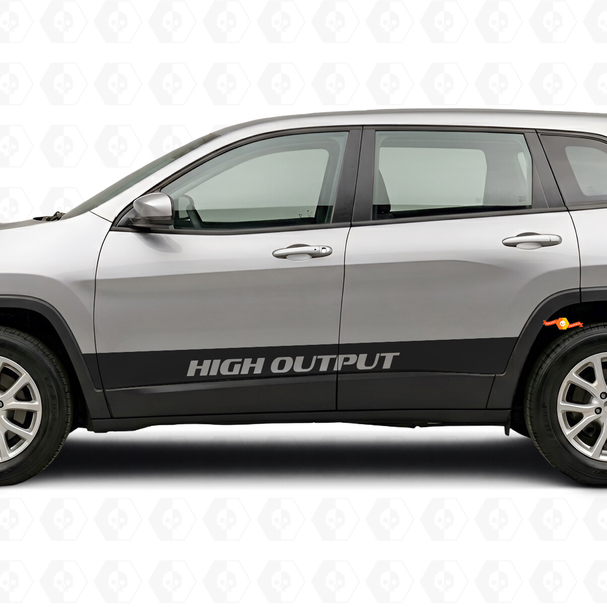 High Output Straight Stripes Side Vinyl Decal Sticker for Jeep Cherokee 2014-2023
