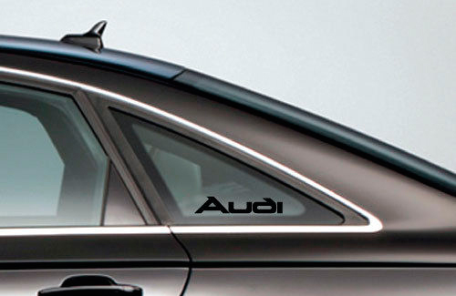 2 AUDI Logo Window Decal Sticker Emblem A4 A5 A6 A8 S4 S5 S8 Q5 Q7