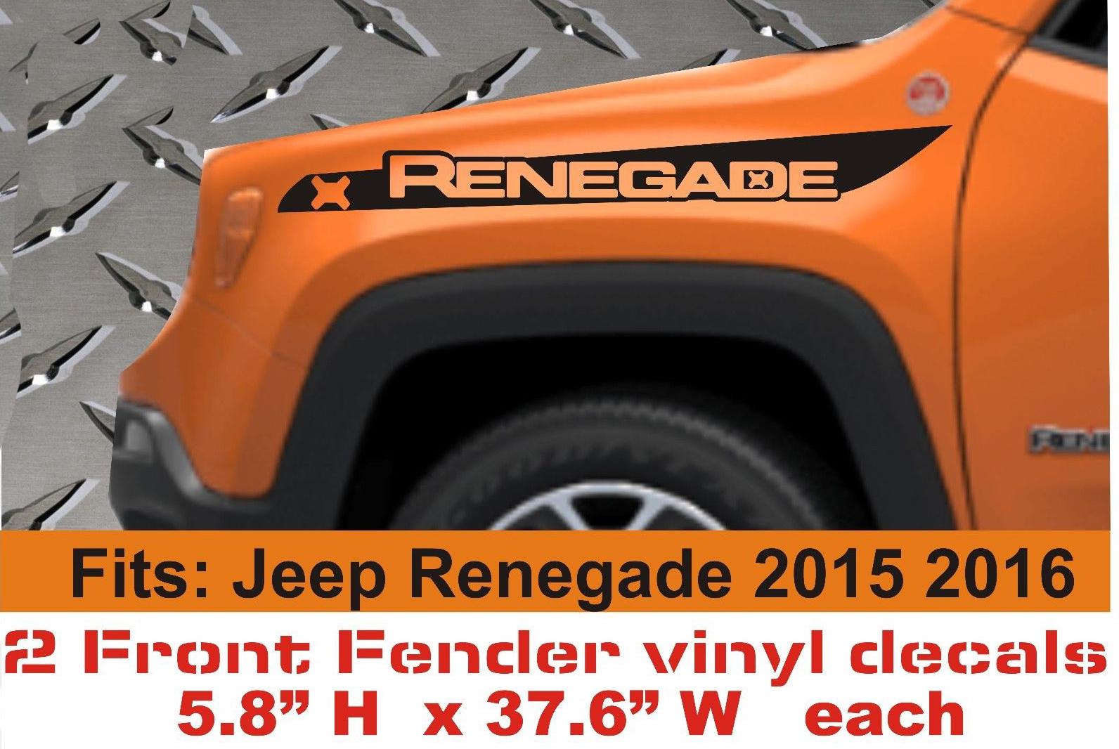 Product 2 JEEP RENEGADE 2015 2016 FRONT FENDER STRIPES VINYL DECALS