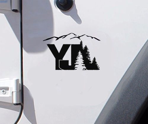 Product 2 Of Jeep Yj Tree Mountain Decal Wrangler Decals Stickers Logo