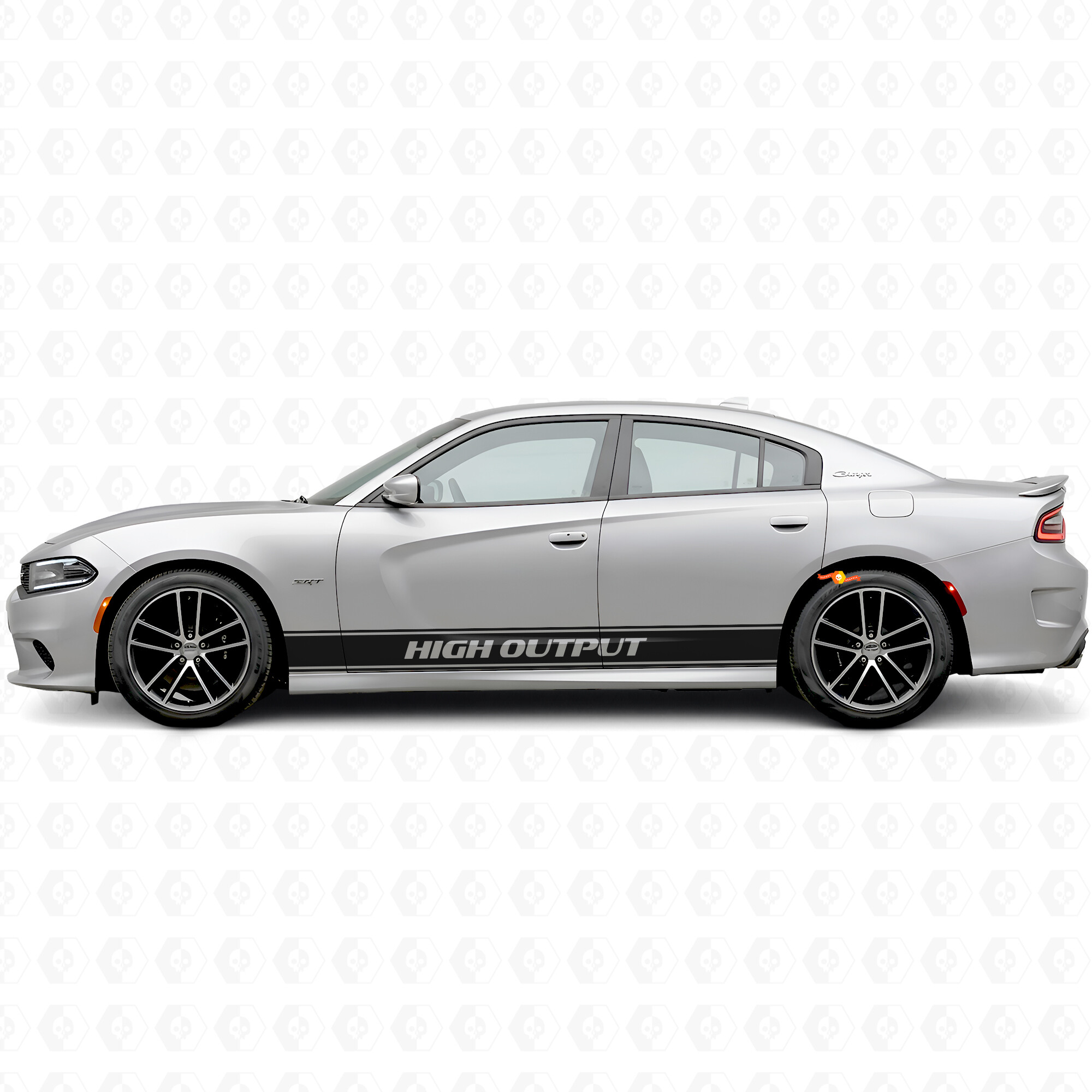 High Output Outline Stripes Side Vinyl Decal Sticker for Dodge Charger 2015-2026