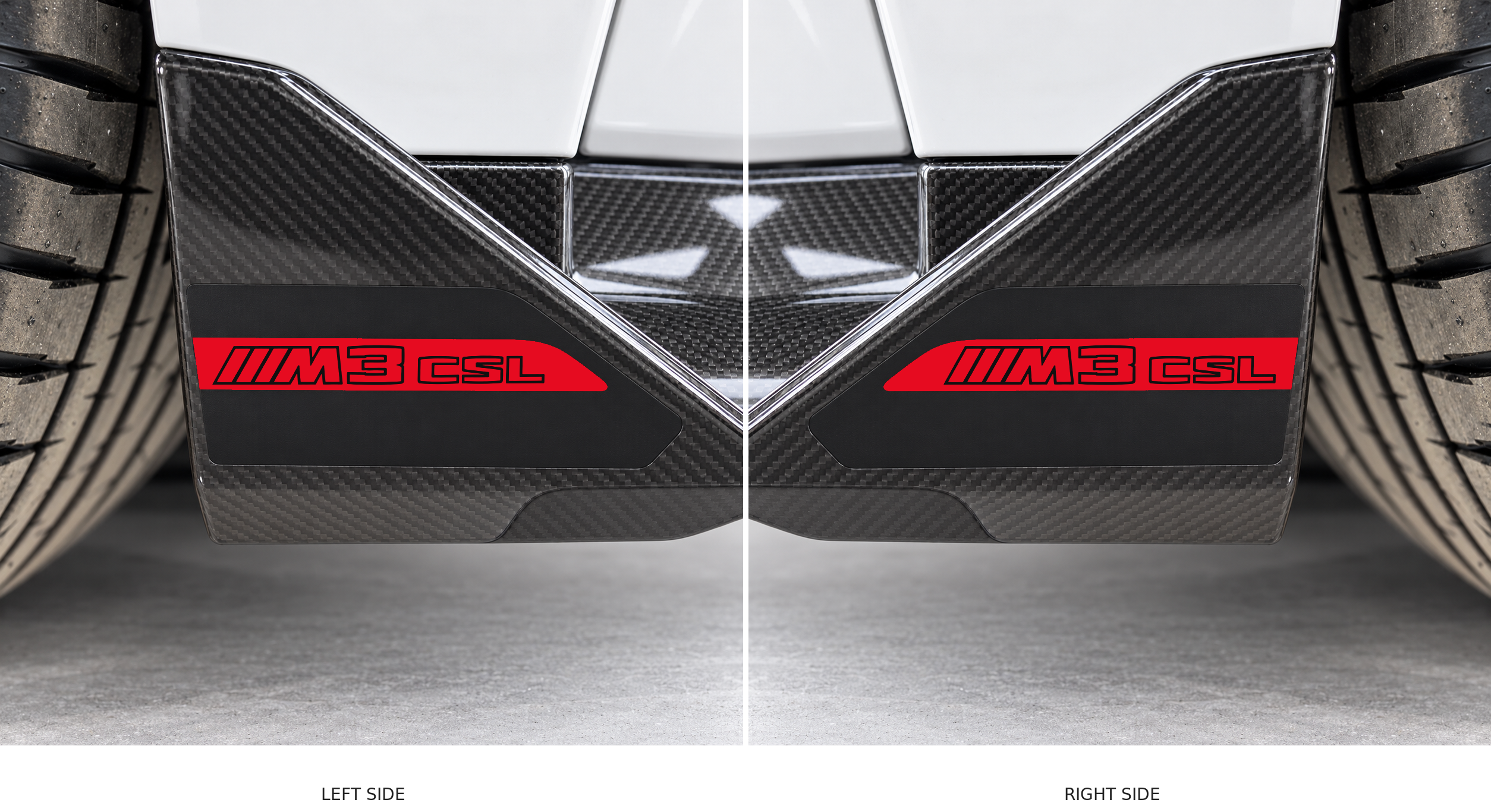 2pcs for BMW M3 CSL Front Splitter Vinyl Decal Sticker Pair for BMW M3 CSL 2024
