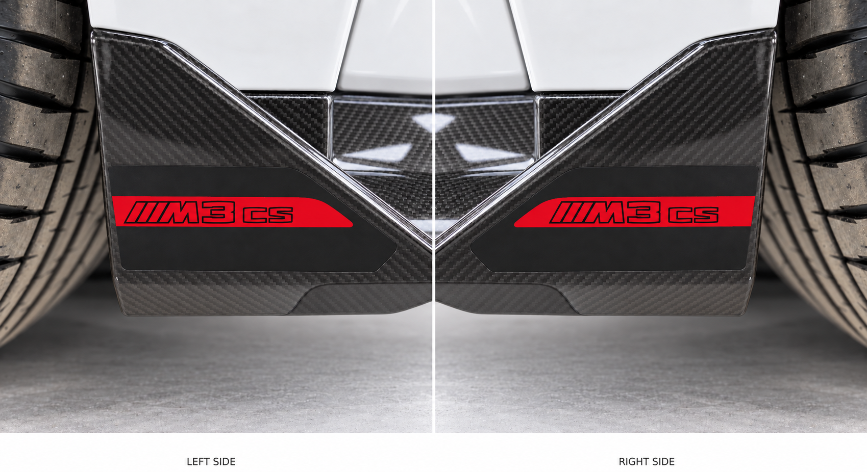 2pcs for BMW M3 CS Front Splitter Vinyl Decal Sticker Pair for BMW M3 CS 2024