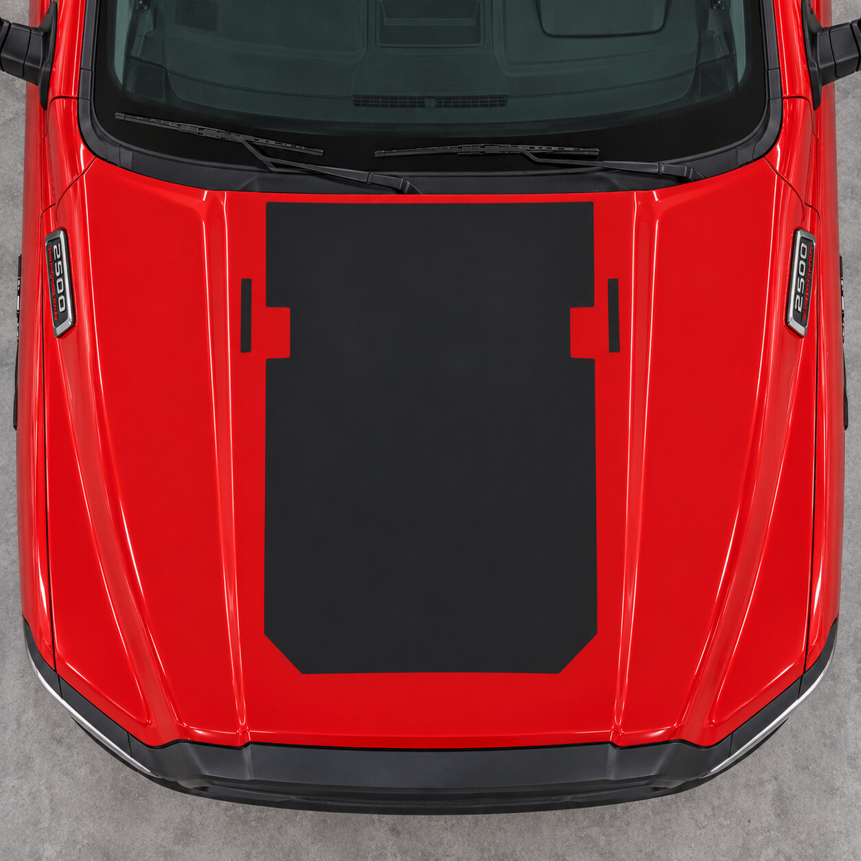 Trail Notch Blackout Hood Vinyl Decal Sticker for RAM 2500 2021-2026