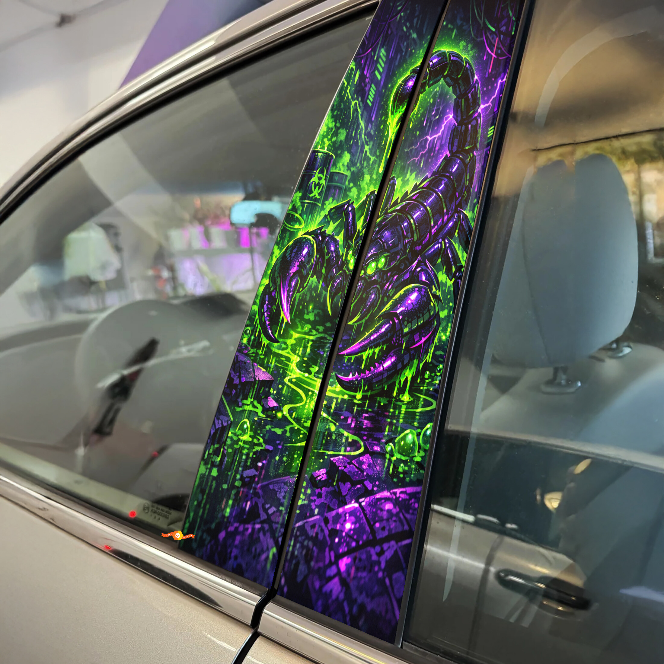 Toxic Scorpion Door Pillar Vinyl Decal Sticker