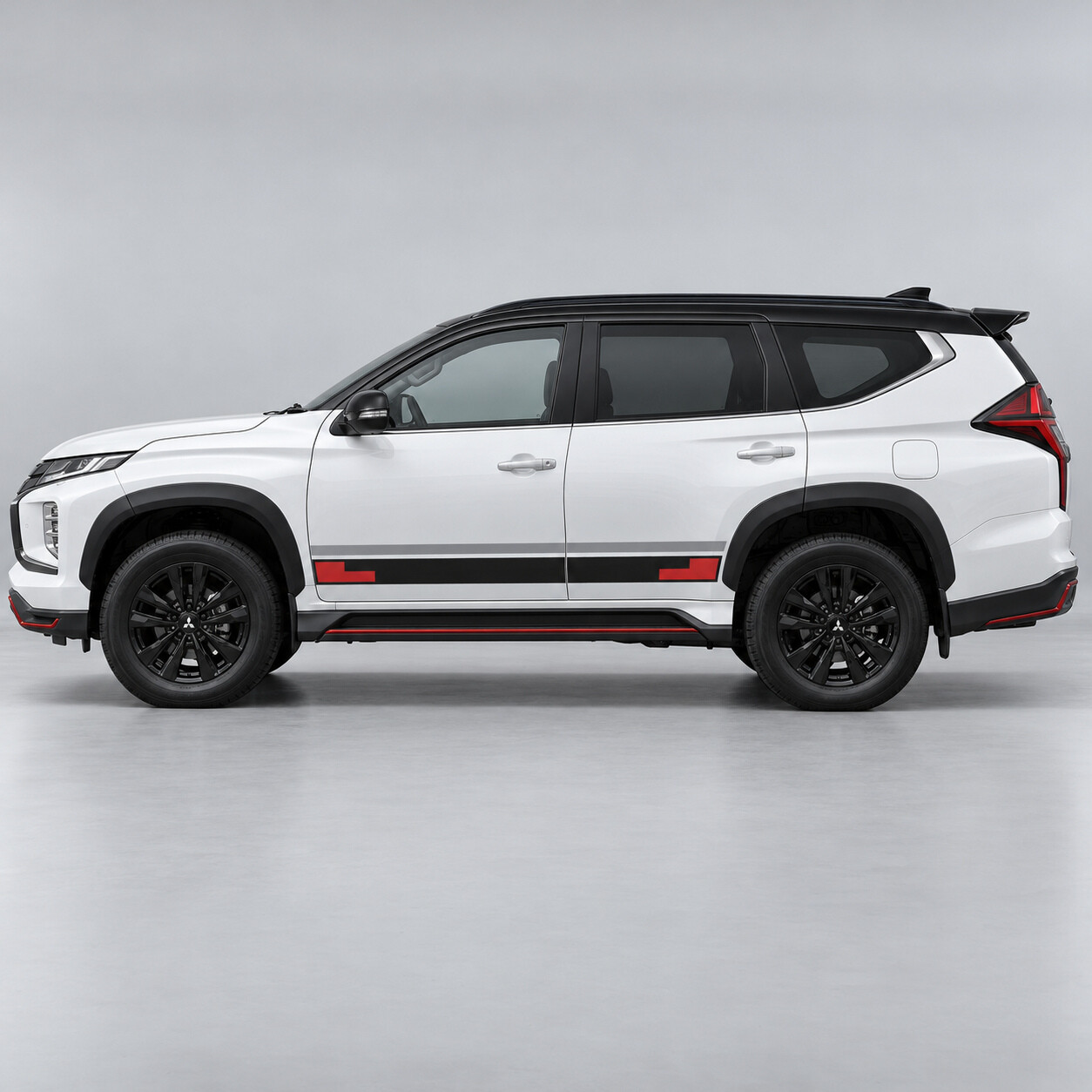 Rally Step Belt Side Vinyl Decal Sticker for Mitsubishi Pajero Sport 2019-2024 Facelift