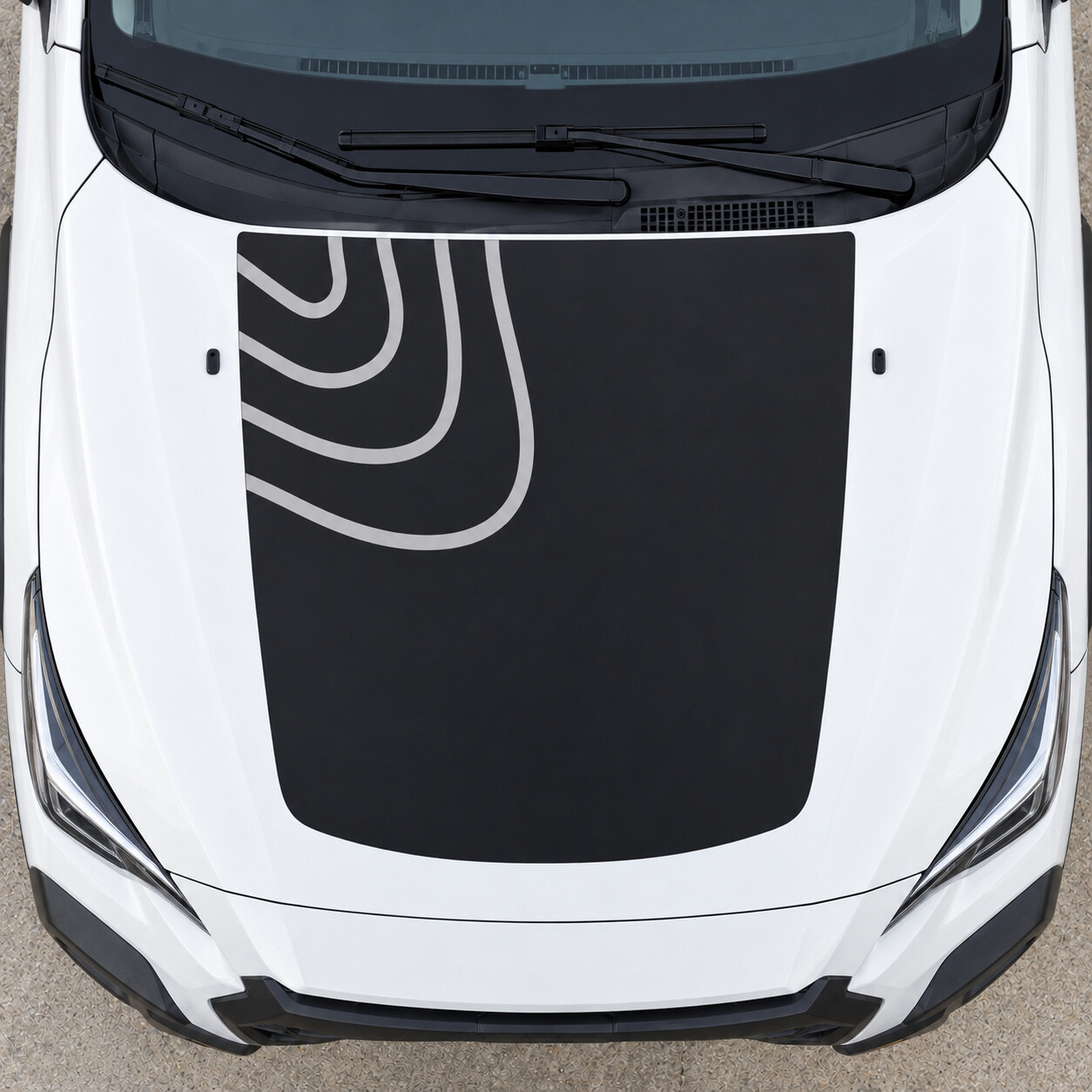 Contour Ridge Wilderness Hood Vinyl Decal Sticker for Subaru Crosstrek 2024