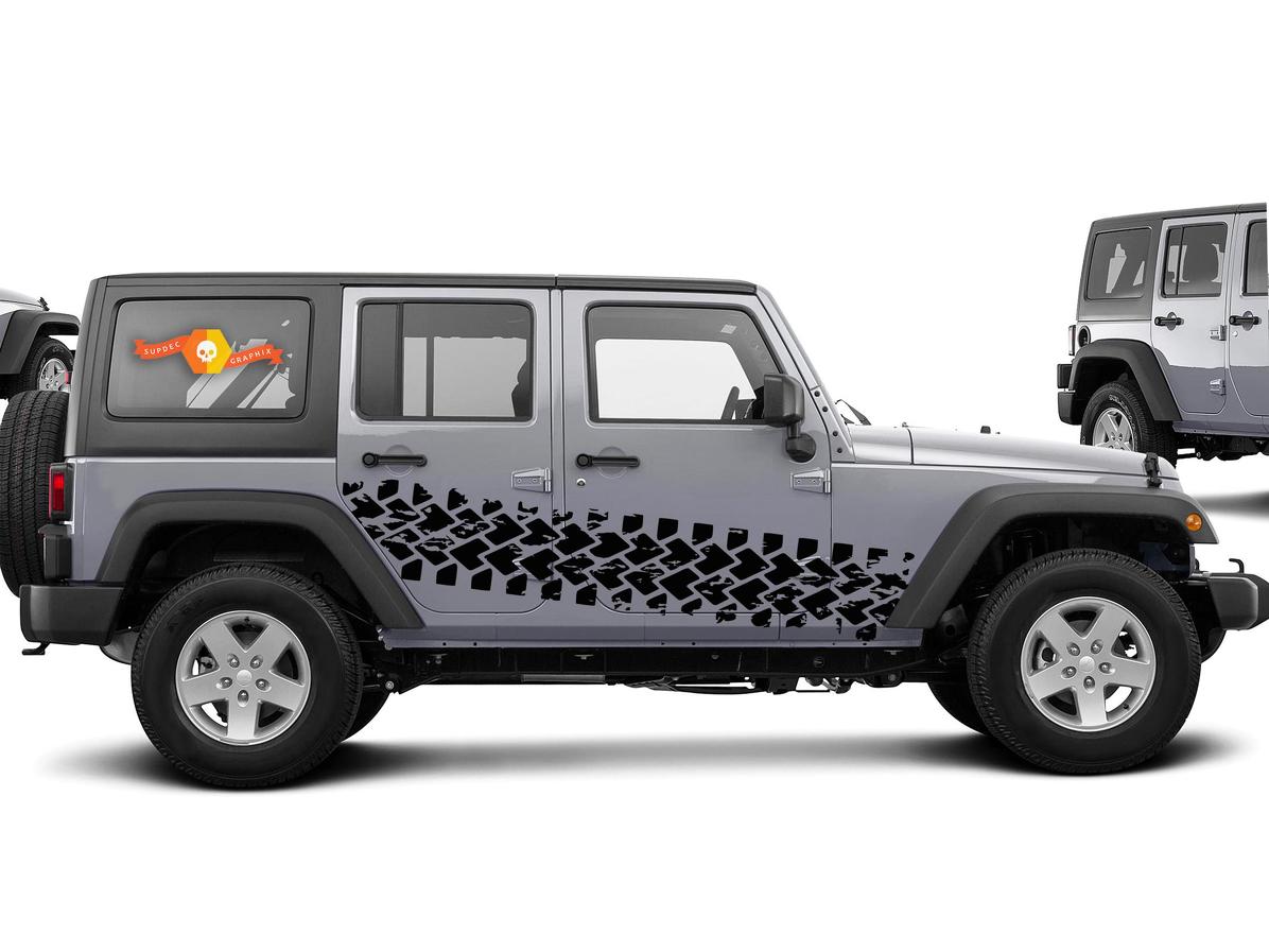 Jeep Decal | WRANGLER Side Hood Door Fender Window Decal rubicon sahara JK  4DR 23